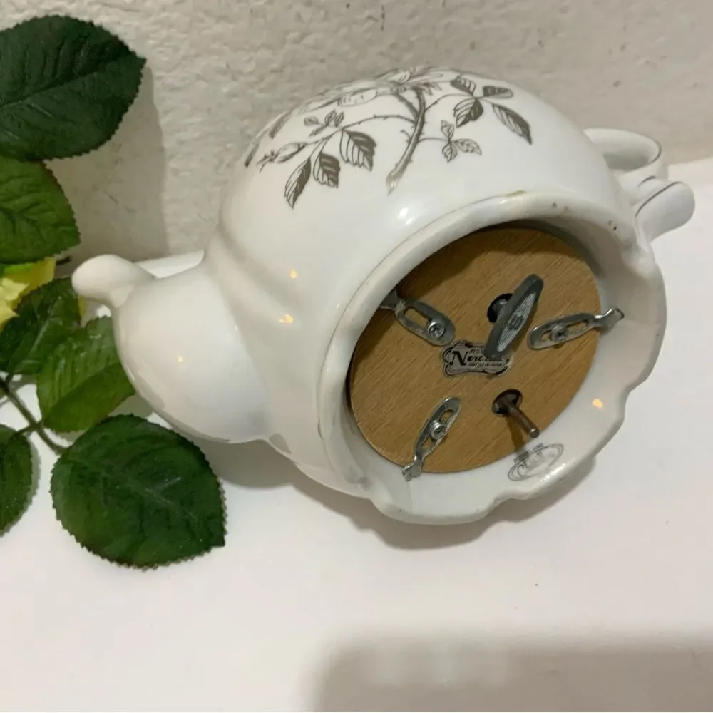 VTG Norcrest Fine 25th Anniversary Chatillon Fine Tea Pot China Silver Muscial